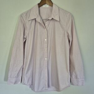 Babaton Aritzia Striped Poplin Business Casual Button Up Shirt Medium